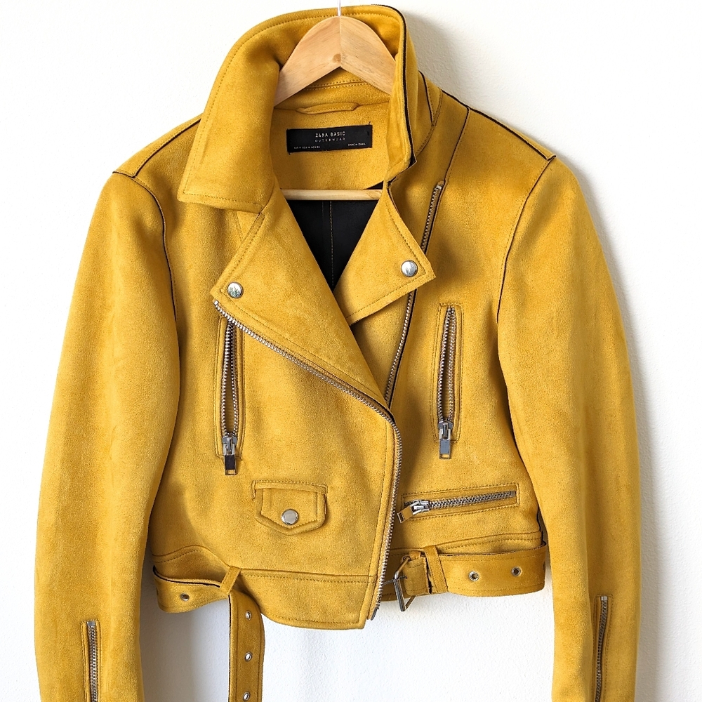 Super Cute ZARA Biker Faux Suede Jacket!